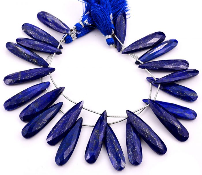 Lapis Lazuli 10x40mm Faceted Pear