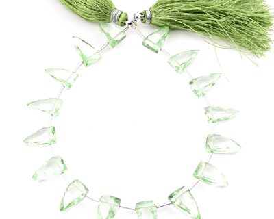 Green Amethyst 7x13mm Faceted Arrowhead