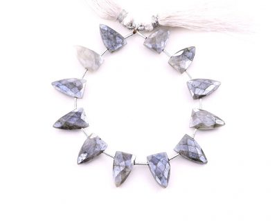 Gray Silverite 9x15mm Faceted Arrowhead