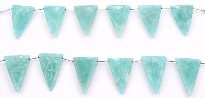 Amazonite 22x34mm Faceted Triangle