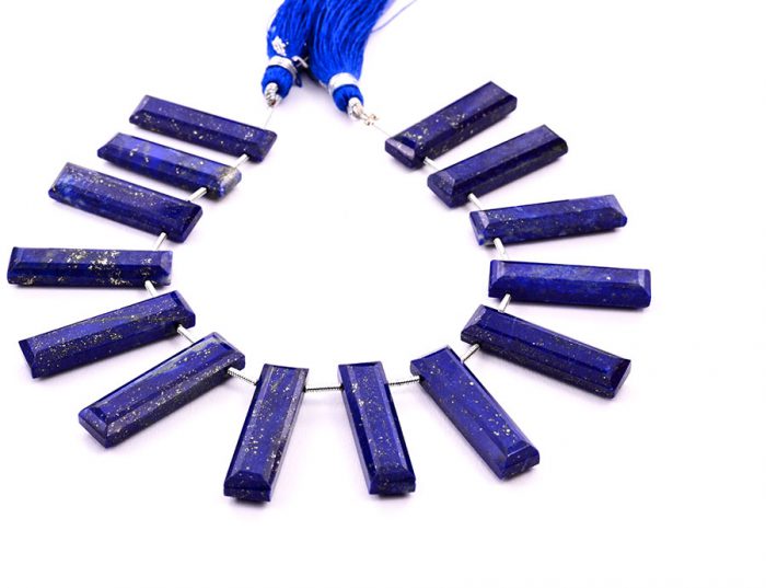 Lapis Lazuli 7x28mm Faceted Rectangle