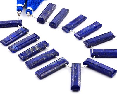 Lapis Lazuli 7x28mm Faceted Rectangle