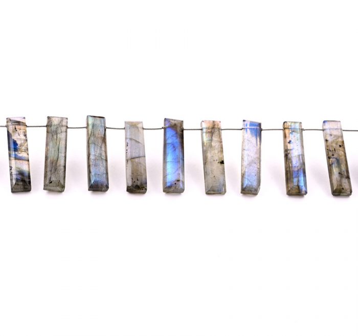 Labradorite 7x28mm Faceted Rectangle