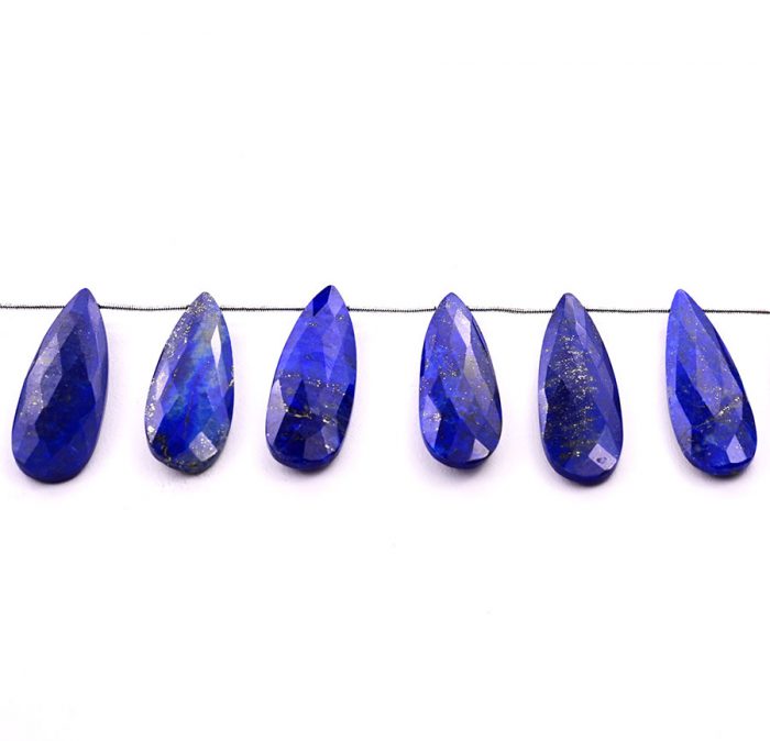 Lapis Lazuli 15x45mm Faceted Pear