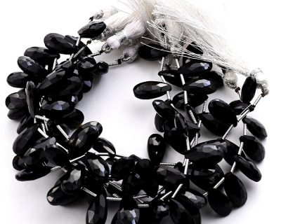 Black Spinal 7X15mm Faceted Pear