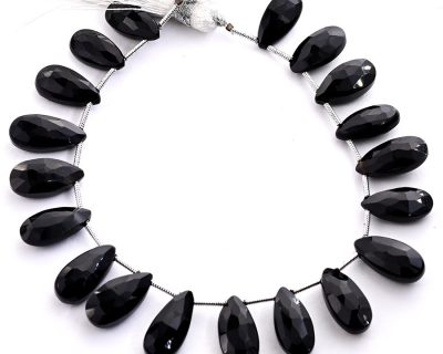 Black Spinal 7X15mm Faceted Pear