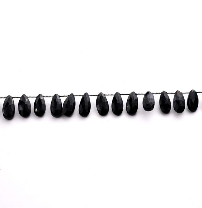 Black Spinal 7X15mm Faceted Pear