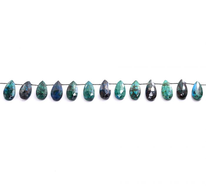 Chrysocolla 7X15mm Faceted Pear