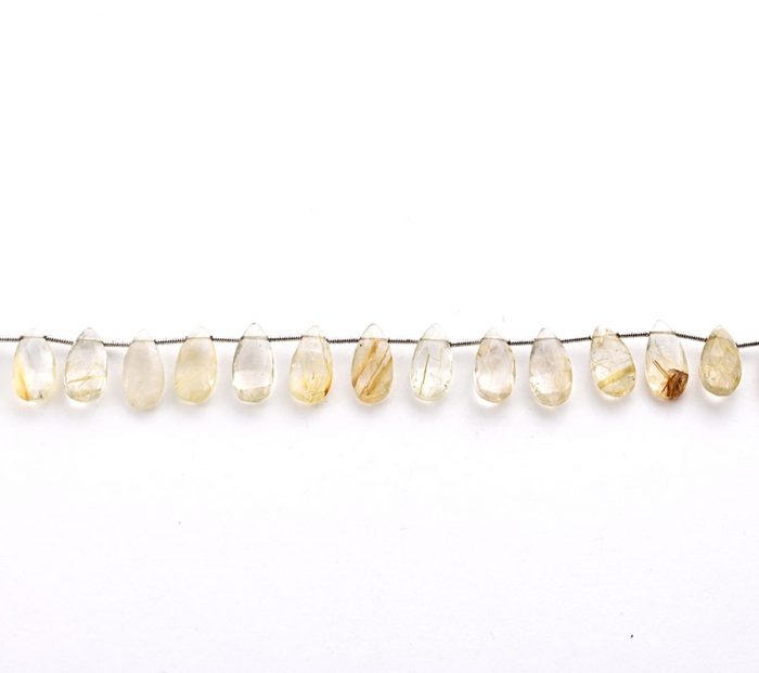 Golden Rutile 7X15mm Faceted Pear