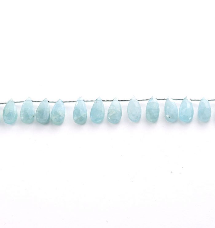 Milky Aquamarine 7X15mm Faceted Pear