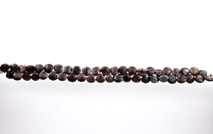 Chocolate Moonstone Coated 9mm Faceted Heart (Calibrated)