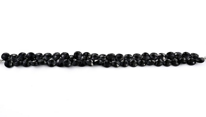 Black Spinal 9mm Faceted Heart (Calibrated)