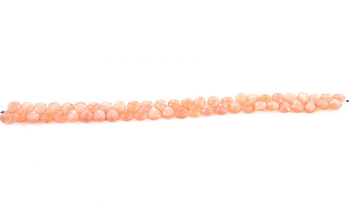 Peach Moonstone 7mm Faceted Heart (Calibrated)