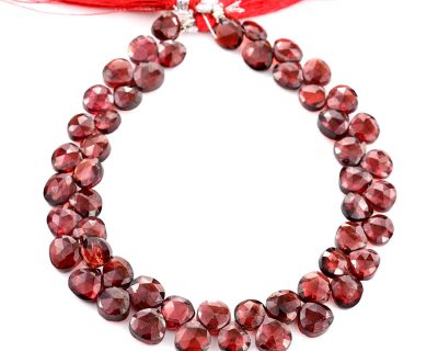 Garnet 7mm Faceted Heart (Calibrated)