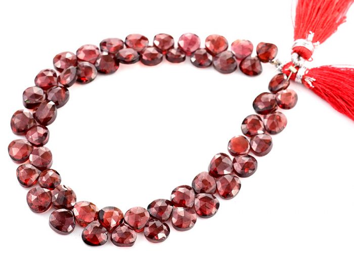 Garnet 7mm Faceted Heart (Calibrated)