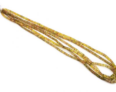 Sapphire Yellow 3-4mm Faceted Rondelle