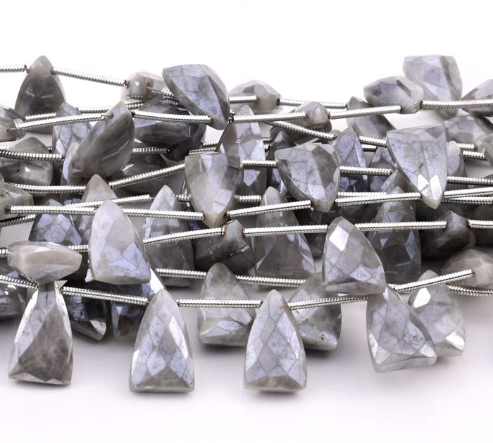Grey Silverite 9×15 Faceted Pyramid