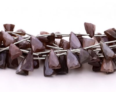 Chocolate Moonstone 9x15mm Faceted Pyramid