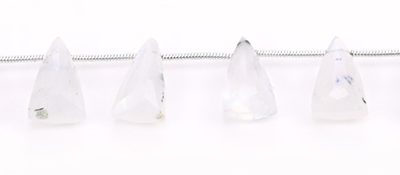 Rainbow Moonstone 9x15mm Faceted Pyramid