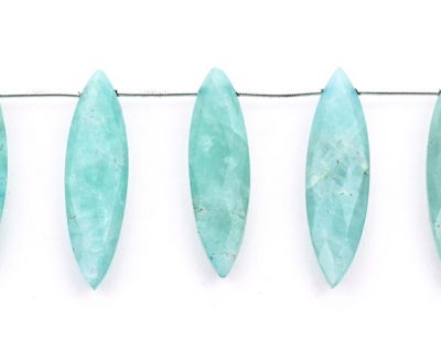 Amazonite 11x40mm Faceted Marquise