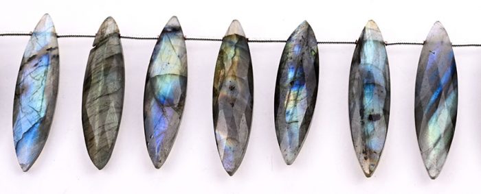 Labradorite 11x40mm Faceted Marquise