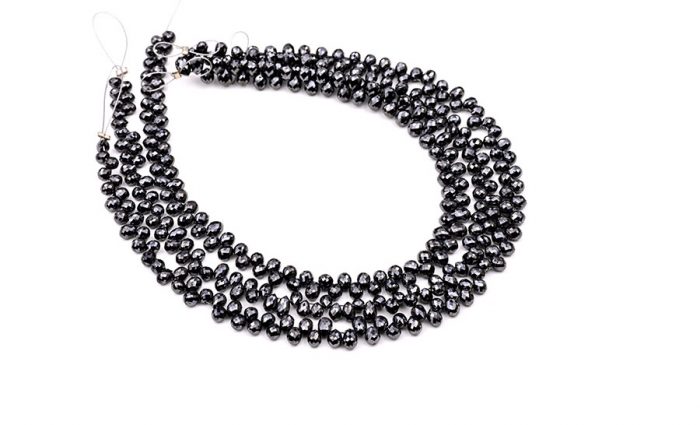 AAA Quality 3-3.5mm Black Diamond Tear Drop Faceted Beads
