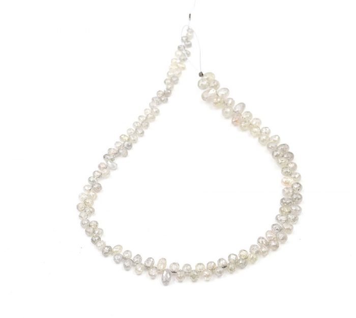 AAA Quality 2-3.5mm White Diamond Tear Drop Faceted Beads