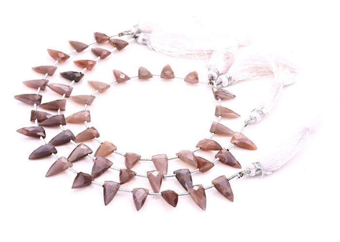 Chocolate Moonstone 7x13mm Faceted Arrowhead