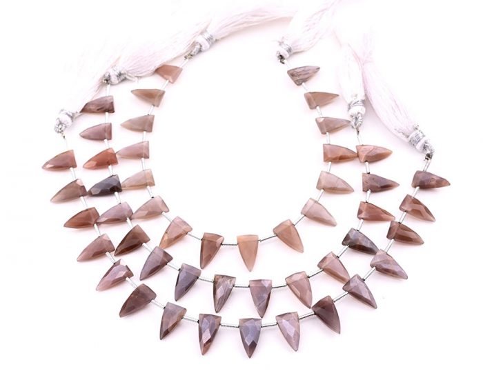 Chocolate Moonstone 7x13mm Faceted Arrowhead