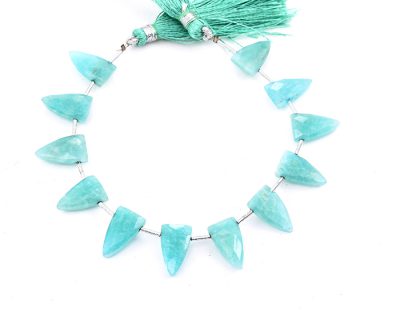 Amazonite 9x15mm Faceted Arrowhead