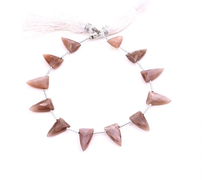 Chocolate Moonstone 9x15mm Faceted Arrowhead