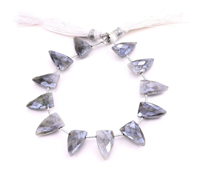 Gray Silverite 9x15mm Faceted Arrowhead