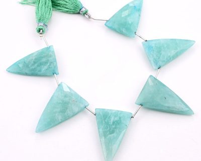 Amazonite 22x34mm Faceted Triangle