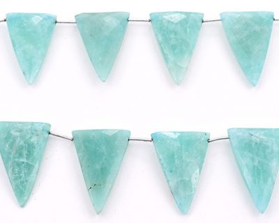 Amazonite 22x34mm Faceted Triangle