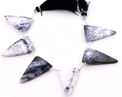 Dendrite Opal 22x34mm Faceted Triangle