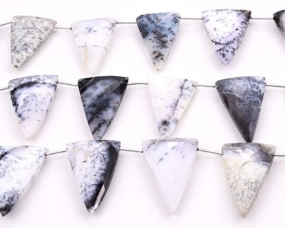 Dendrite Opal 22x34mm Faceted Triangle