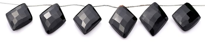 Black Onyx 24x44mm Faceted Diamond Cut