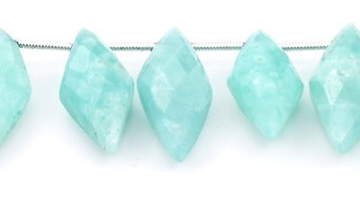 Amazonite 10x25mm Faceted Diamond Cut (Small)