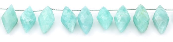 Amazonite 10x25mm Faceted Diamond Cut (Small)