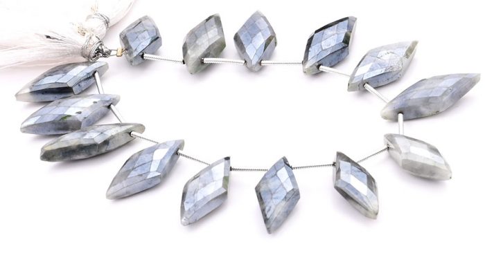 Gray Silverite 10x25mm Faceted Diamond Cut (Small)