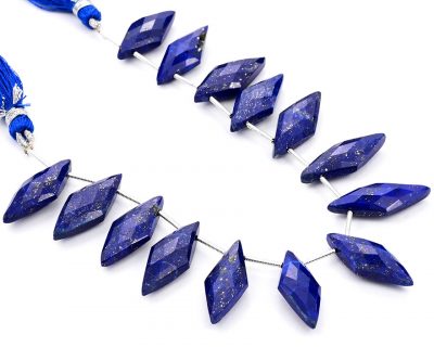 Lapis Lazuli 10x25mm Faceted Diamond Cut (Small)