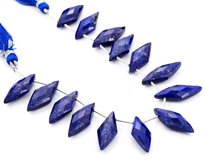 Lapis Lazuli 10x25mm Faceted Diamond Cut (Small)