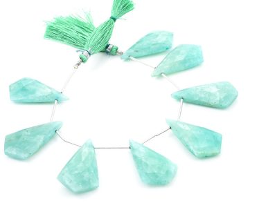 Amazonite 20x37mm Faceted Kite shape