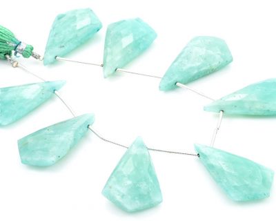 Amazonite 20x37mm Faceted Kite shape
