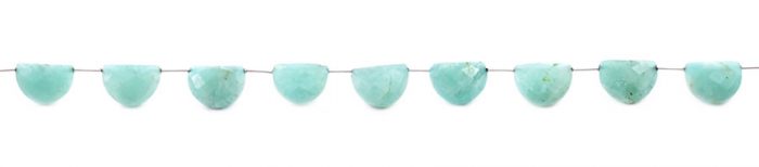 Amazonite 11x15mm Faceted Half Moon (D shape)