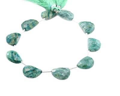 Russian Amazonite 10x15mm Faceted Half Moon