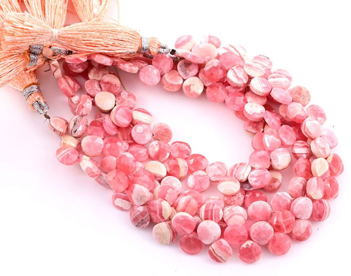 Rhodochrosite 7mm Faceted Heart (Calibrated)