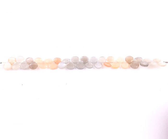 Multi Moonstone 7mm Faceted Heart (Calibrated)