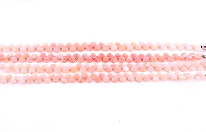 Pink Opal 5mm Faceted Heart (Calibrated)