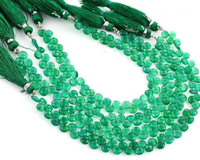 Green Onyx 5mm Faceted Heart (Calibrated)